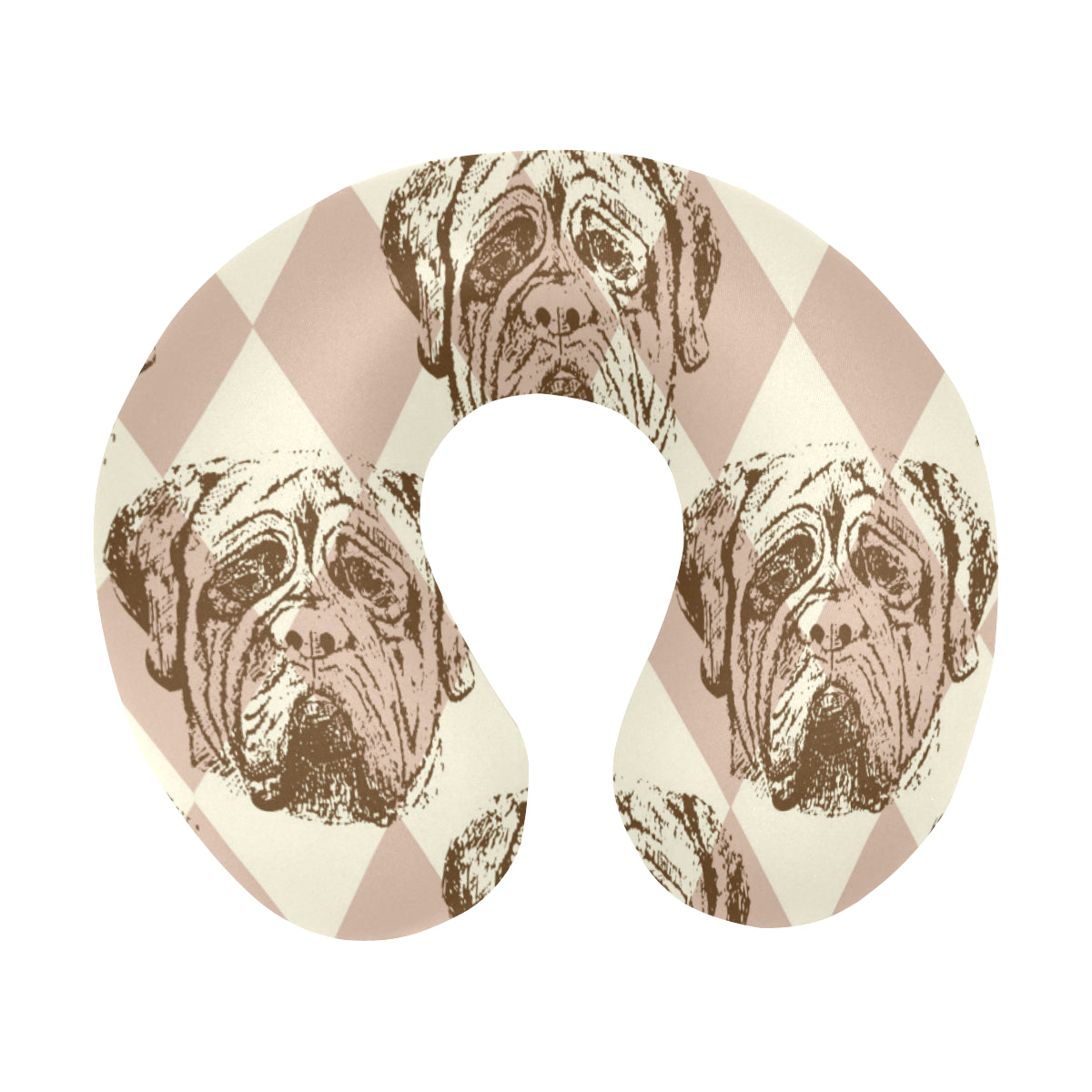 Mastiffs Pattern Print Design 01 U-Shaped Travel Neck Pillow