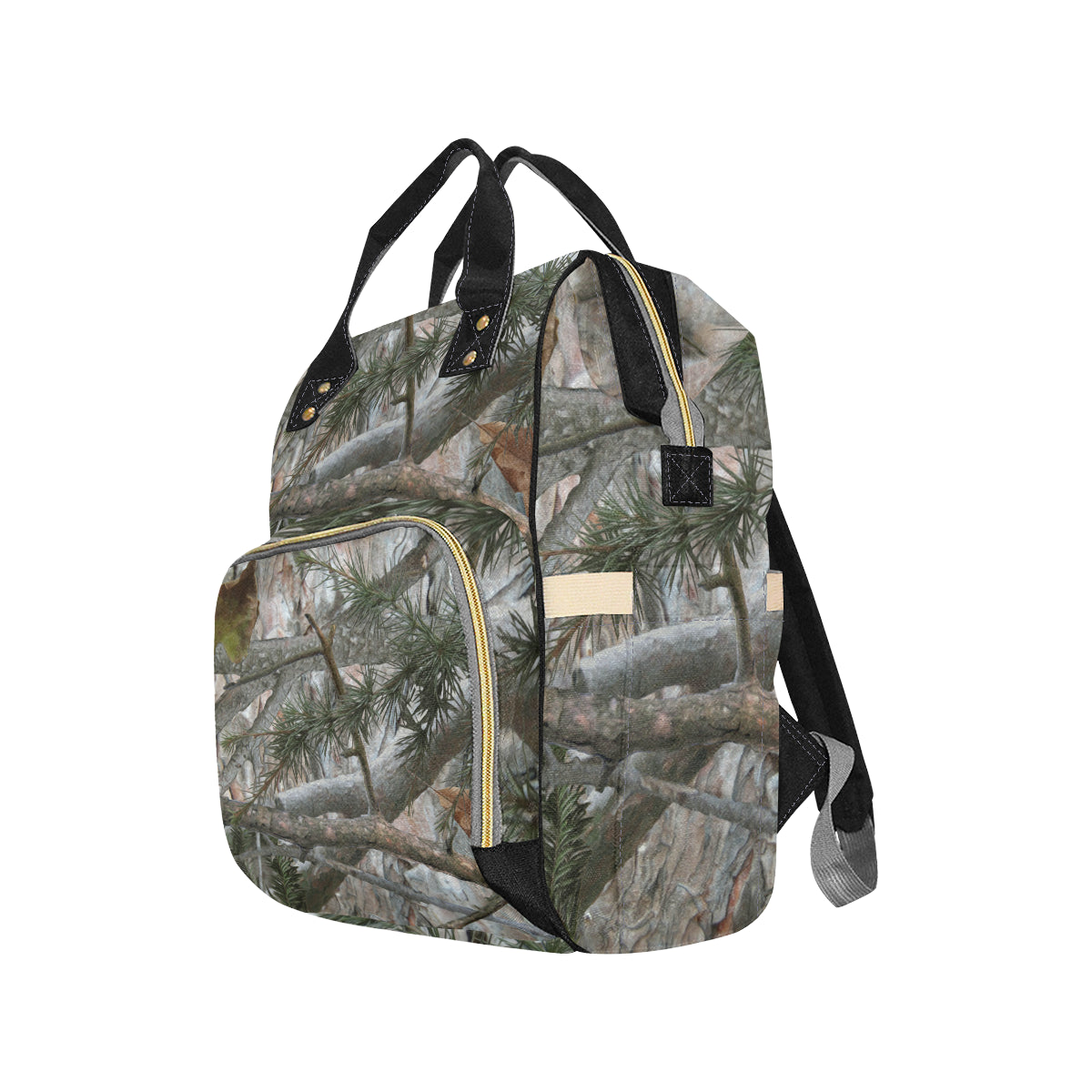 Camo Realistic Tree Forest Pattern Diaper Bag Backpack