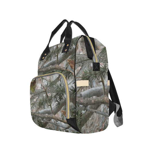 Camo Realistic Tree Forest Pattern Diaper Bag Backpack