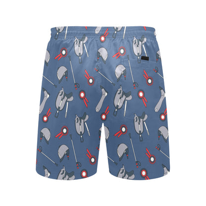 Equestrian Equipment Background Men's Swim Trunks Beach Shorts