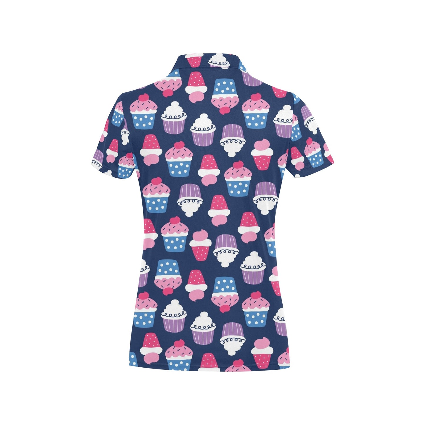 Cupcake Pattern Print Design CP04 Women's Polo Shirt