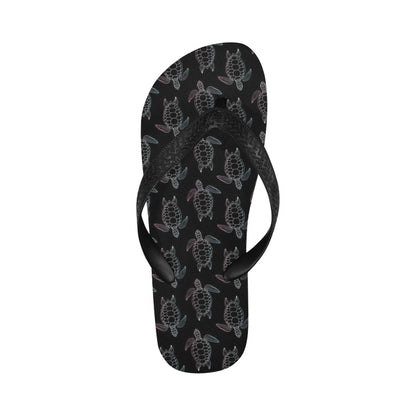 Sea Turtle Print Design LKS3012 Flip Flops