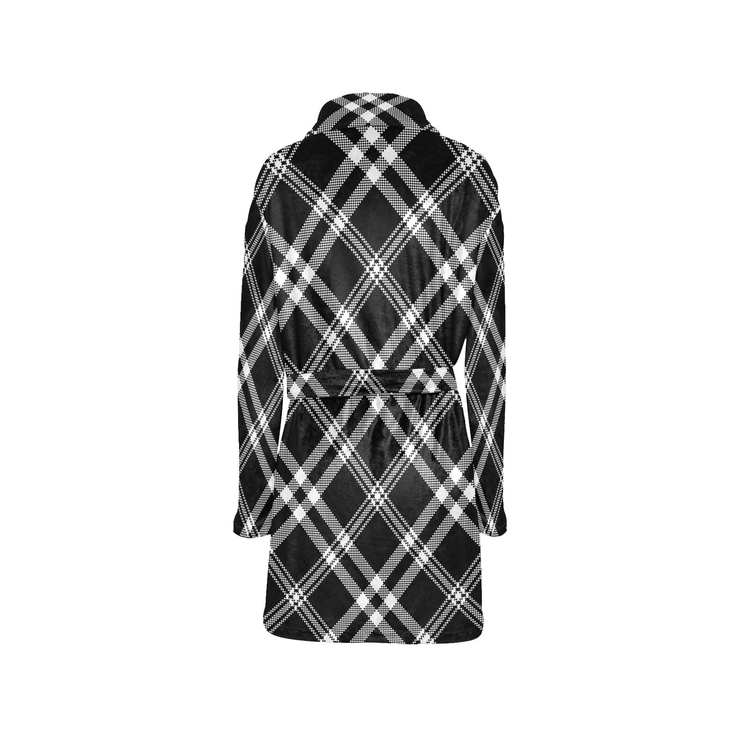 Madras Pattern Print Design 03 Women's Fleece Robe