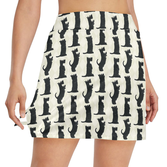 Scottish Terriers Print Design LKS309 17" Golf & Pickleball Skort with Pockets