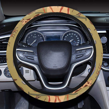 Ancient Greek Classic Pattern Design LKS305 Steering Wheel Cover with Elastic Edge
