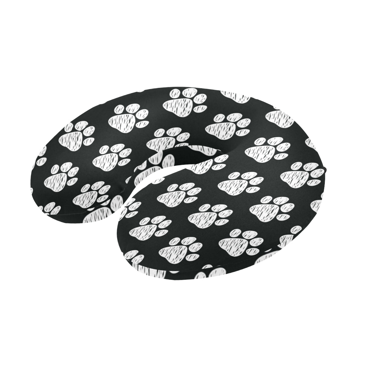 Paw Pattern Print Design A02 U-Shaped Travel Neck Pillow