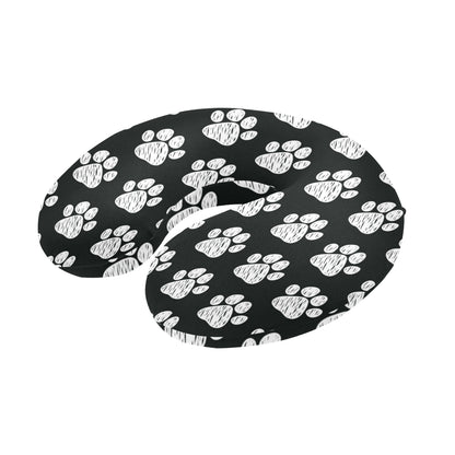 Paw Pattern Print Design A02 U-Shaped Travel Neck Pillow