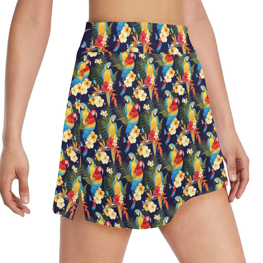Parrot Themed Design 17" Golf & Pickleball Skort with Pockets