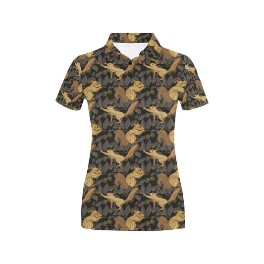 Squirrel Print Design LKS309 Women's Polo Shirt