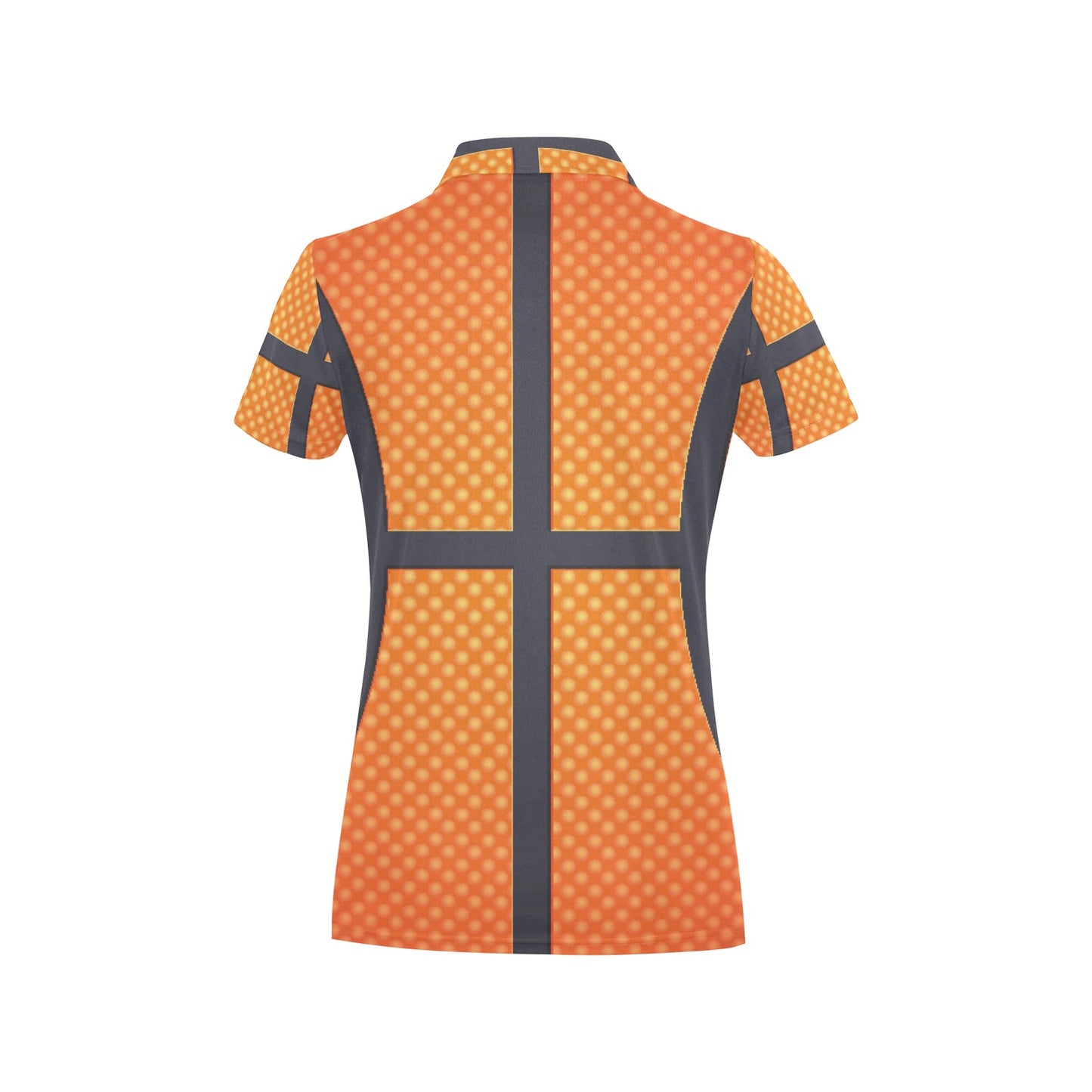 Basketball Texture Print Pattern Women's Polo Shirt