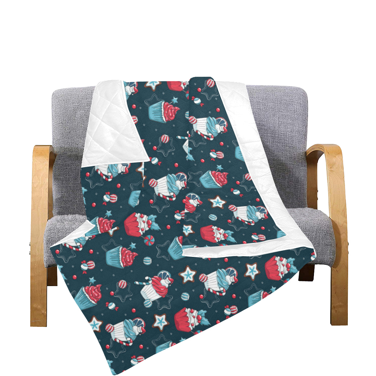 Cupcake Pattern Print Design 03 Premium Quilt