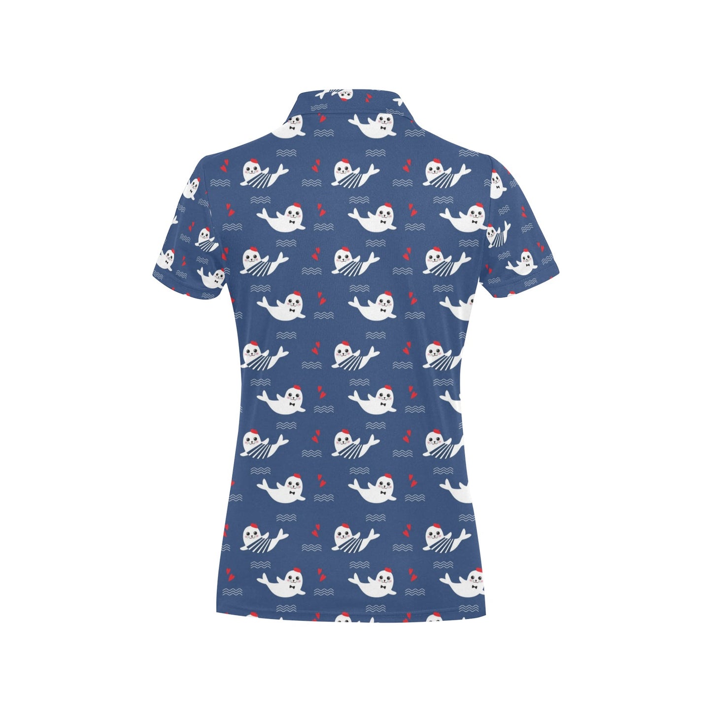 Sea Lion Print Design LKS403 Women's Polo Shirt