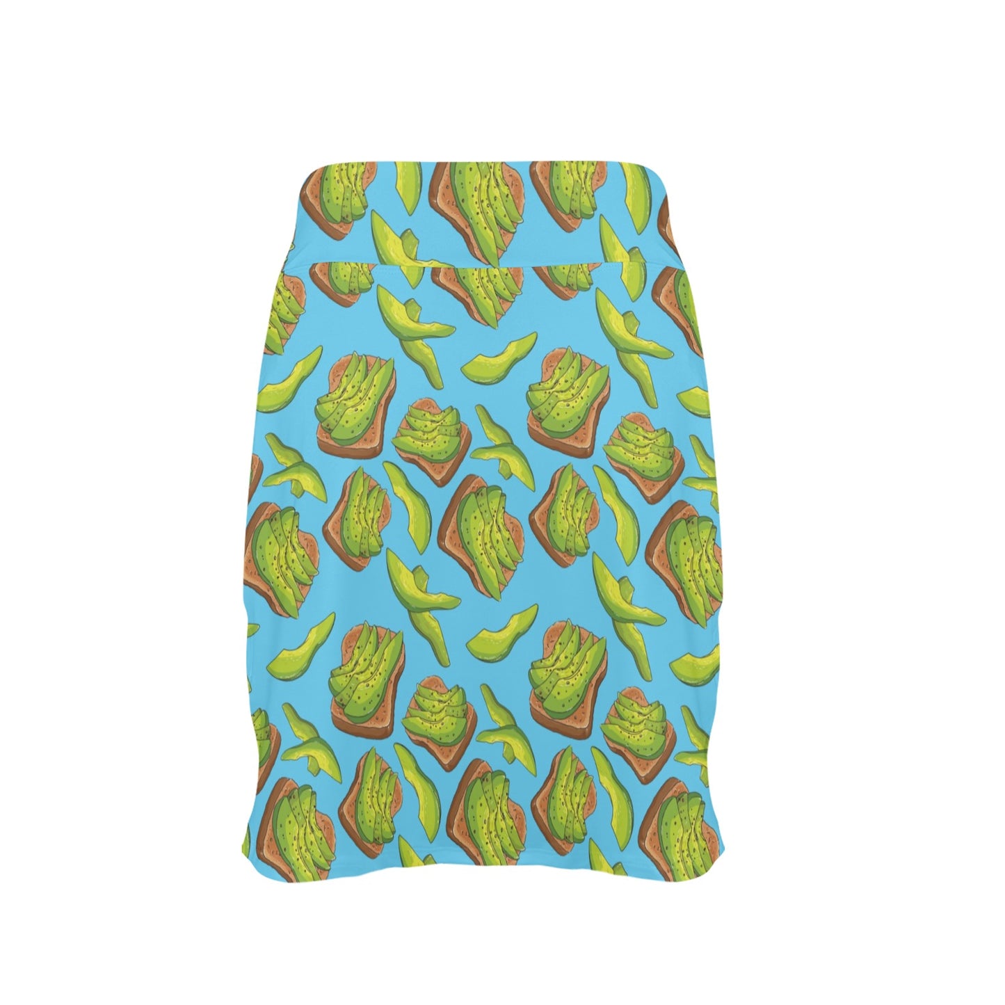 Sandwich Avocado Print Design LKS306 17" Golf & Pickleball Skort with Pockets