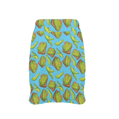 Sandwich Avocado Print Design LKS306 17" Golf & Pickleball Skort with Pockets