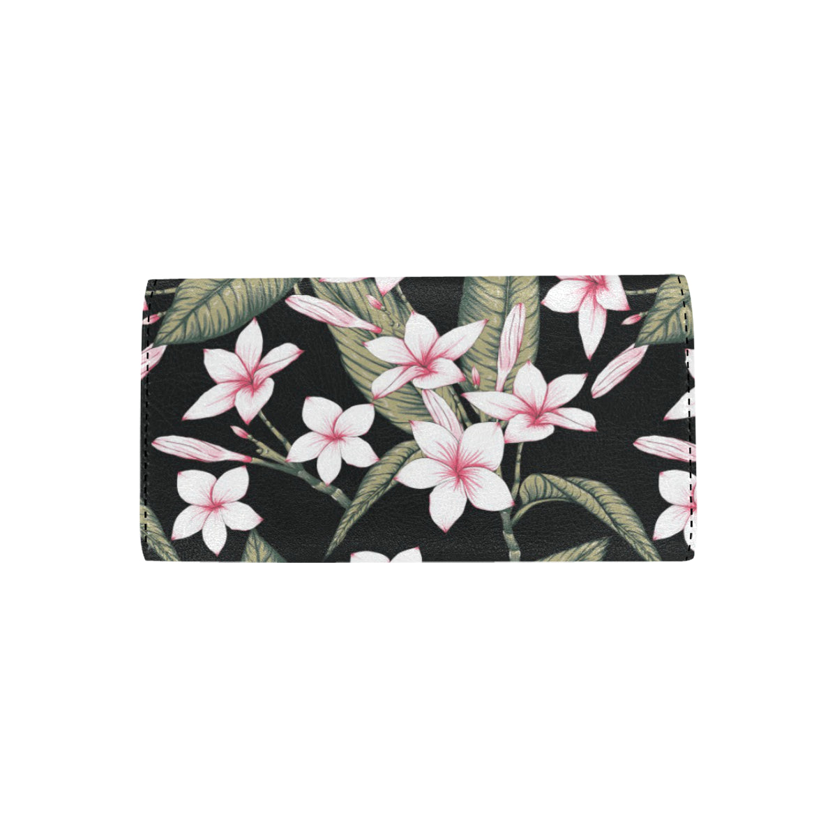 Plumeria Pattern Print Design PM021 Women's Trifold Wallet