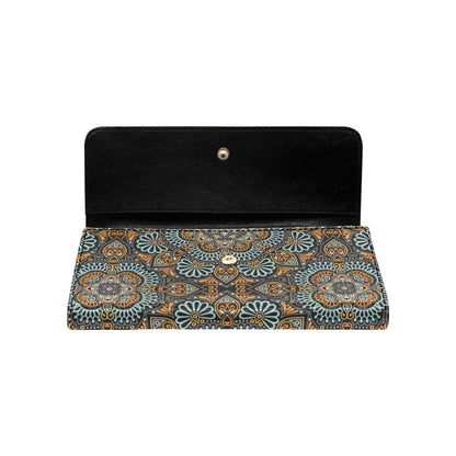 Mandala Pattern Print Design 05 Women's Trifold Wallet