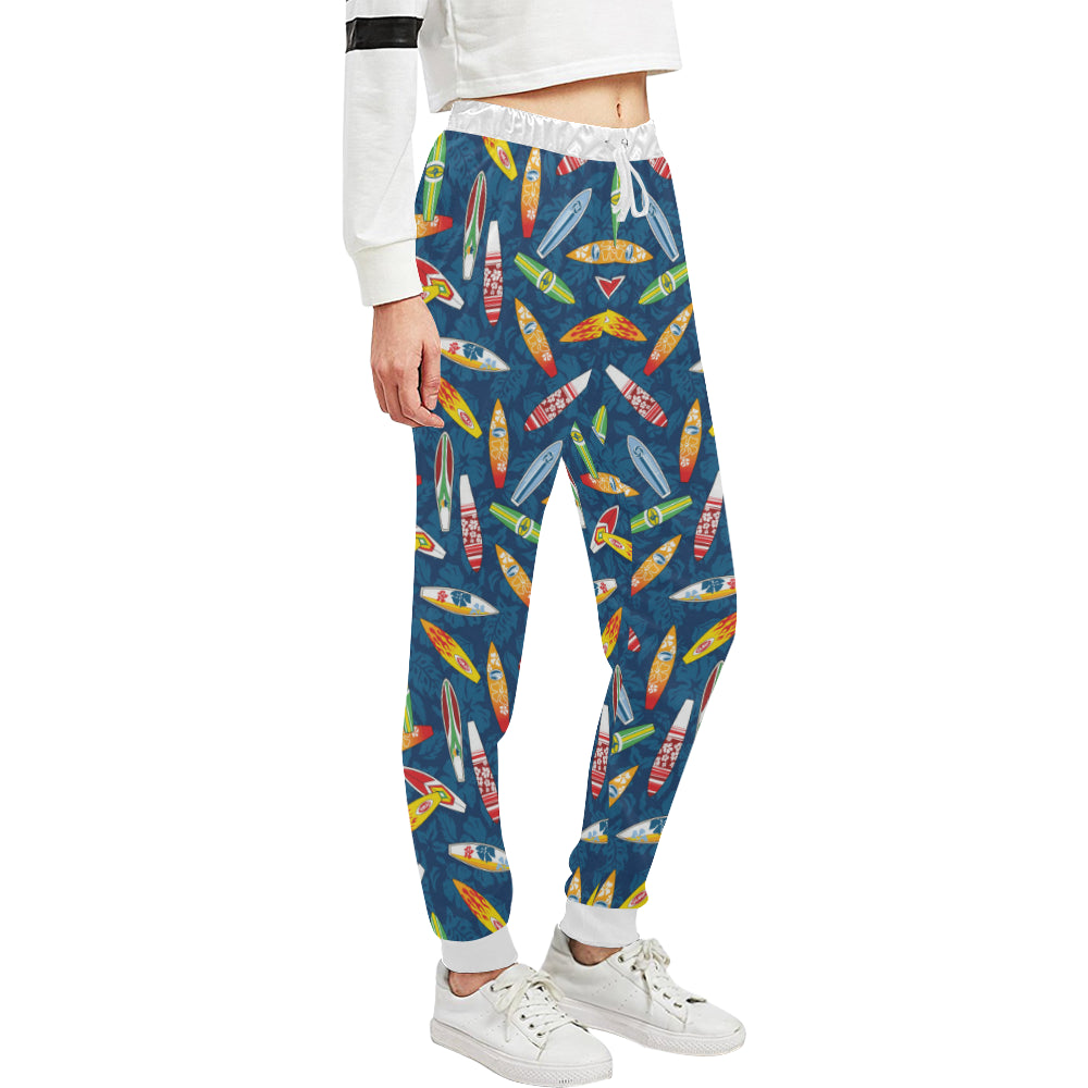 Surfboard Pattern Print Unisex Sweatpants