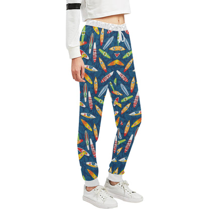 Surfboard Pattern Print Unisex Sweatpants