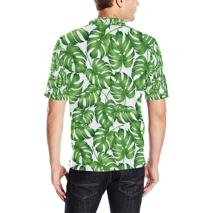 Palm Leaves Pattern Print Design PL08 Men Polo Shirt