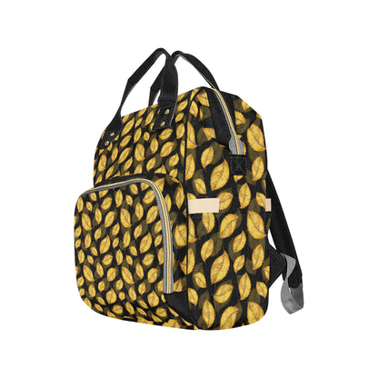 Elm Leave Summer Print Pattern Diaper Bag Backpack