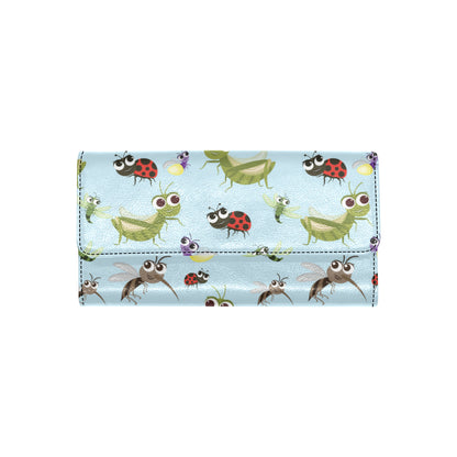 Ladybug Pattern Print Design 01 Women's Trifold Wallet