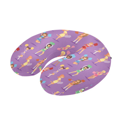 Cheerleader Pattern Print Design 02 U-Shaped Travel Neck Pillow