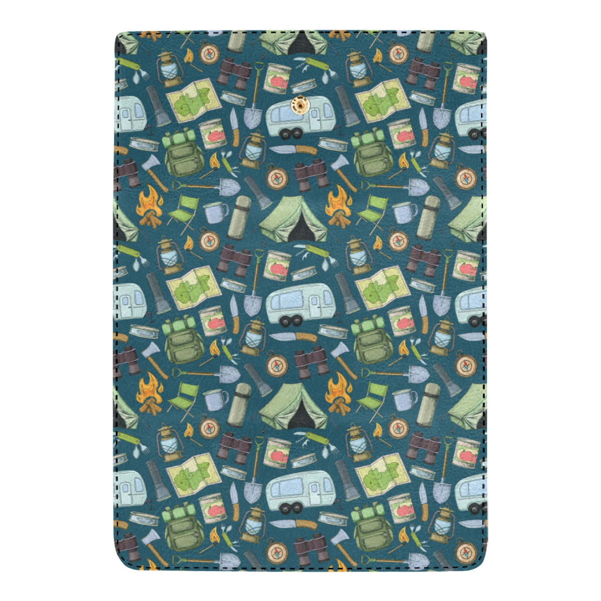 Camping Pattern Print Design 02 Women's Trifold Wallet