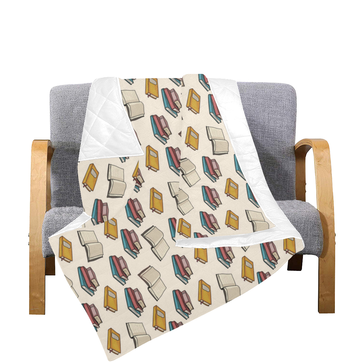Book Pattern Print Design 04 Premium Quilt