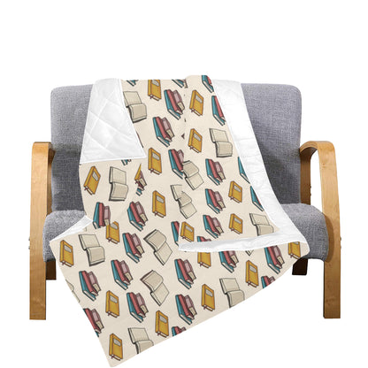 Book Pattern Print Design 04 Premium Quilt