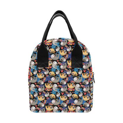 Sloth Cartoon Design Themed Print Insulated Lunch Bag