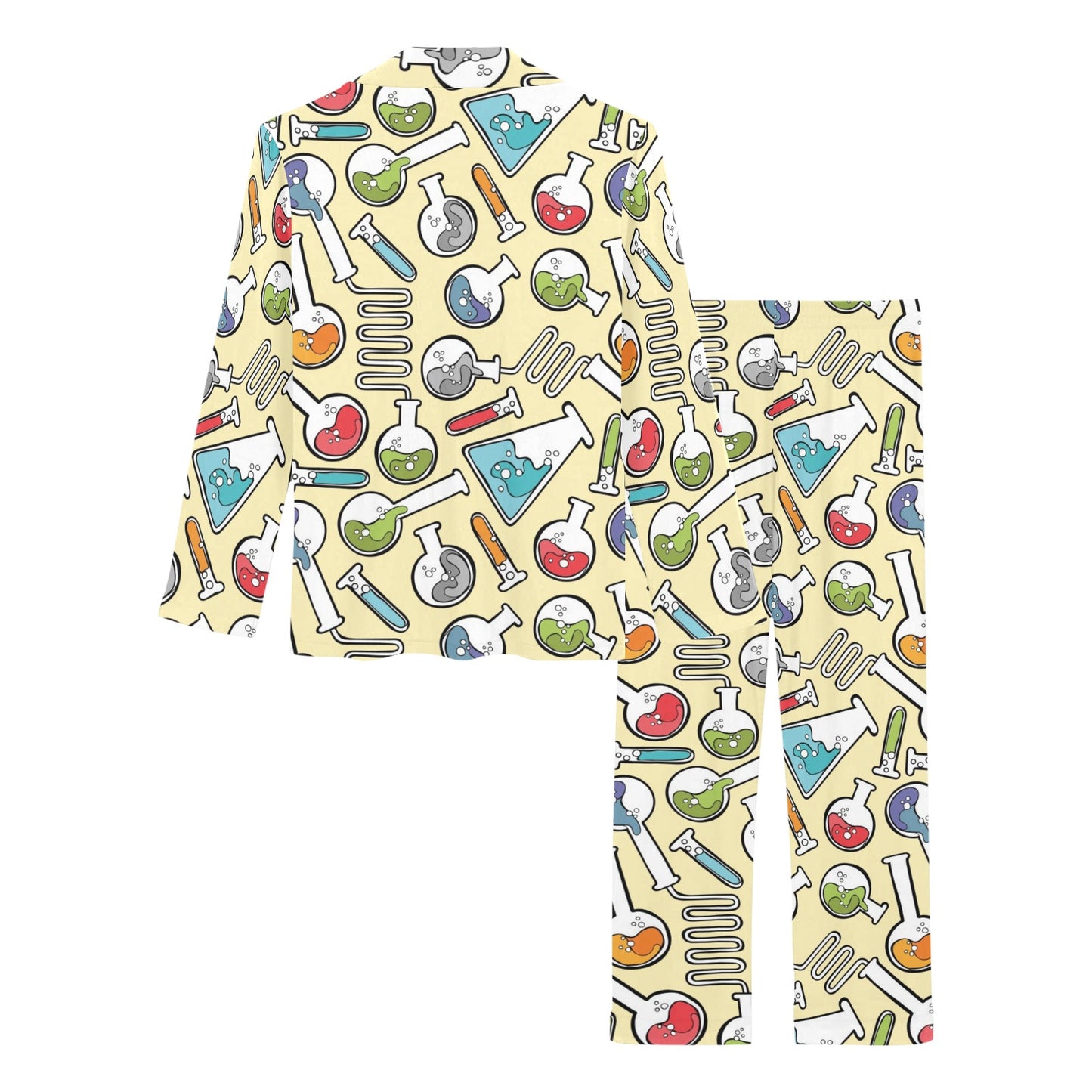 Chemical Pattern Print Design 04 Women's Long Pajama Set