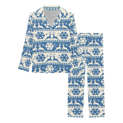 Reindeer Print Design LKS401 Women's Long Pajama Set