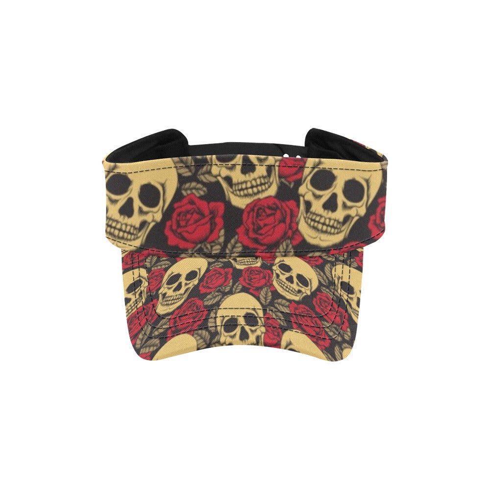 Skull And Roses Print Design LKS302 Unisex Sun Visor