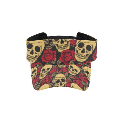 Skull And Roses Print Design LKS302 Unisex Sun Visor