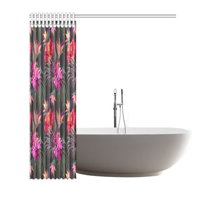Hibiscus Pattern Print Design HB014 Shower Curtain