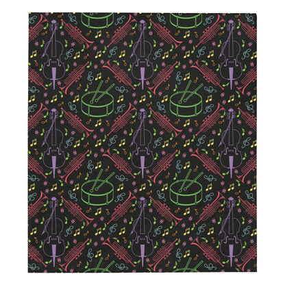 Cello Neon Pattern Print Design 02 Premium Quilt