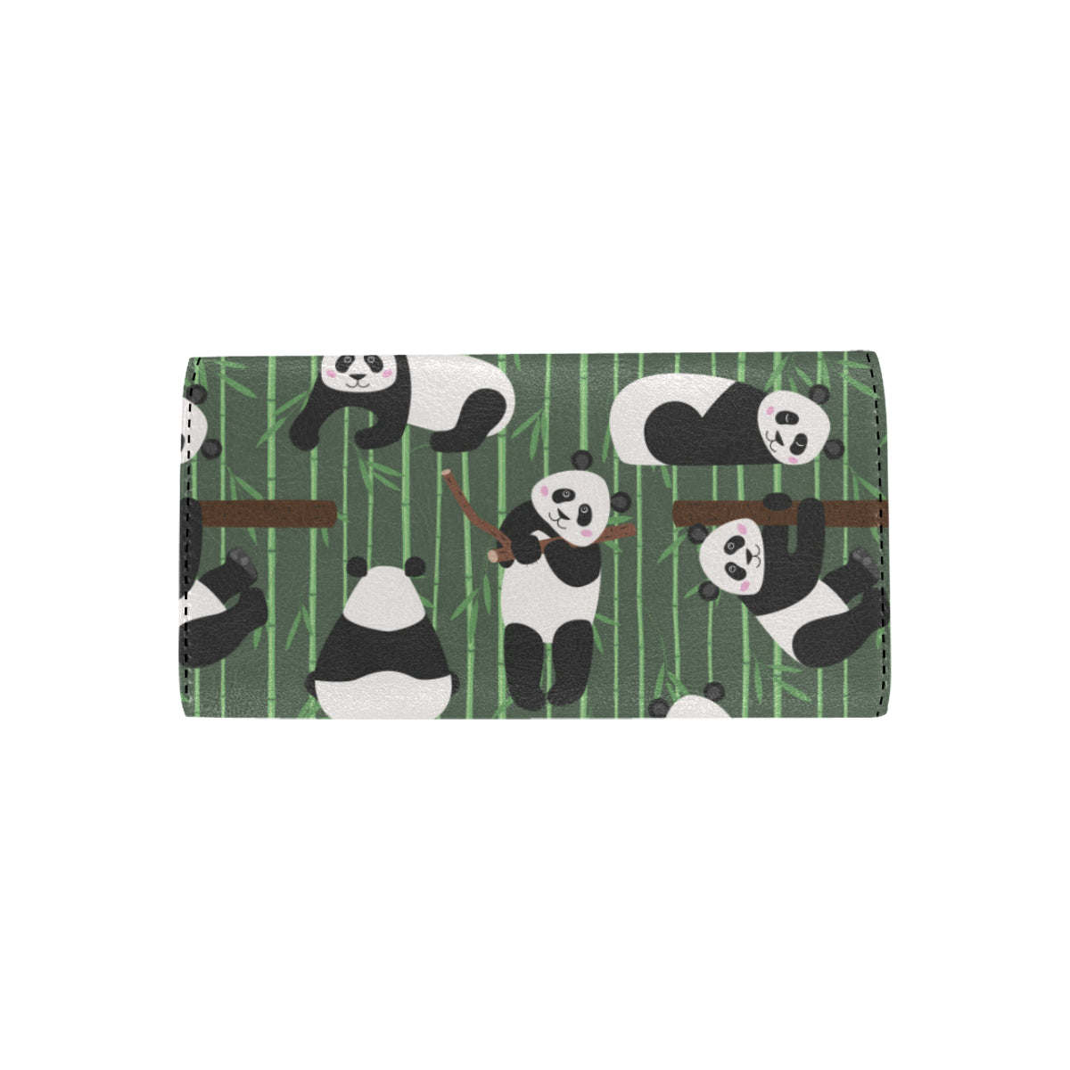 Panda Pattern Print Design A04 Women's Trifold Wallet