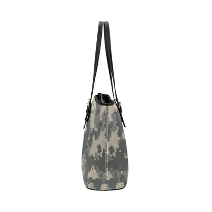 ACU Digital Camouflage Leather Tote Bag