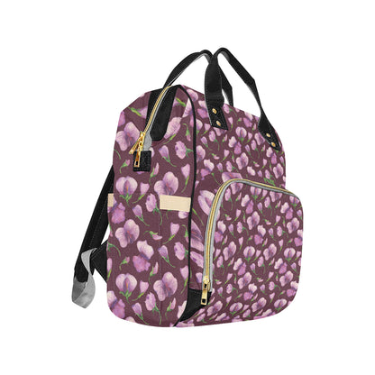 Peony Pattern Print Design PE010 Diaper Bag Backpack