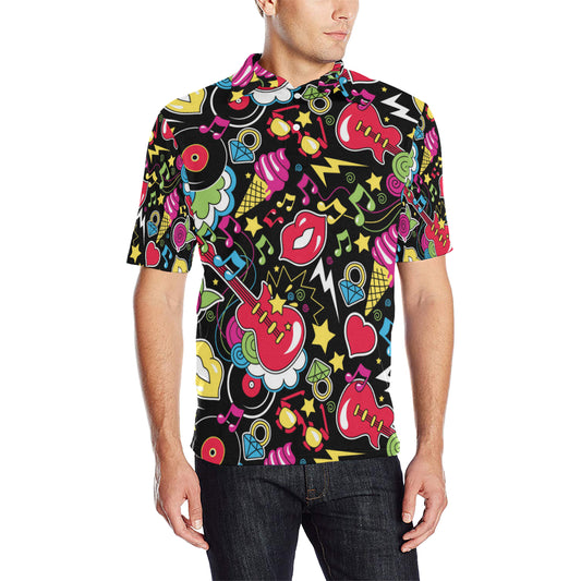 Pop Art Pattern Print Design A04 Men Polo Shirt