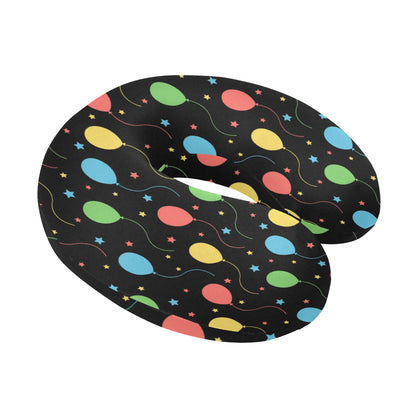 Ballon Colorful Pattern Print Design 04 U-Shaped Travel Neck Pillow
