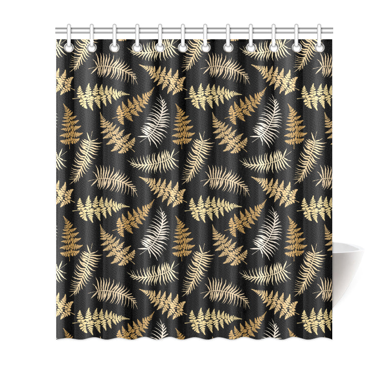 Fern Leave Bright Print Pattern Shower Curtain
