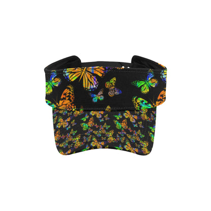 Butterfly Neon Color Print Pattern Unisex Sun Visor