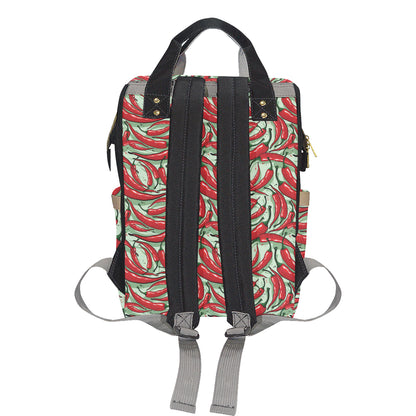 Chilli Pepper Pattern Print Design 04 Diaper Bag Backpack
