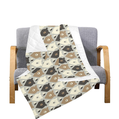Bear Pattern Print Design 04 Premium Quilt