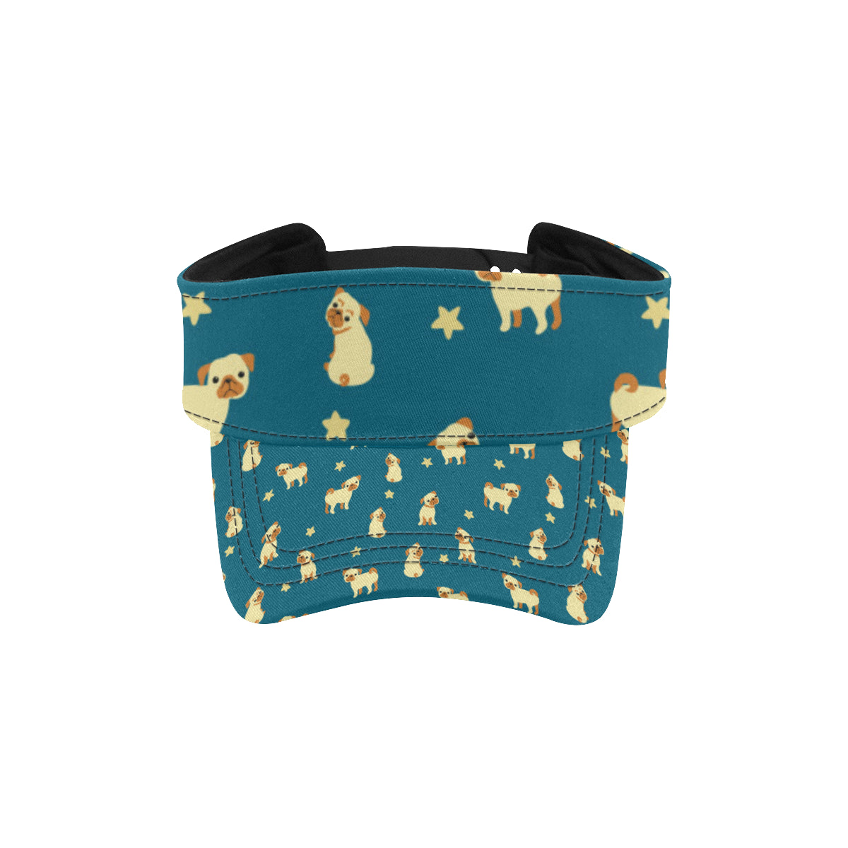 Pug Pattern Print Design A06 Unisex Sun Visor