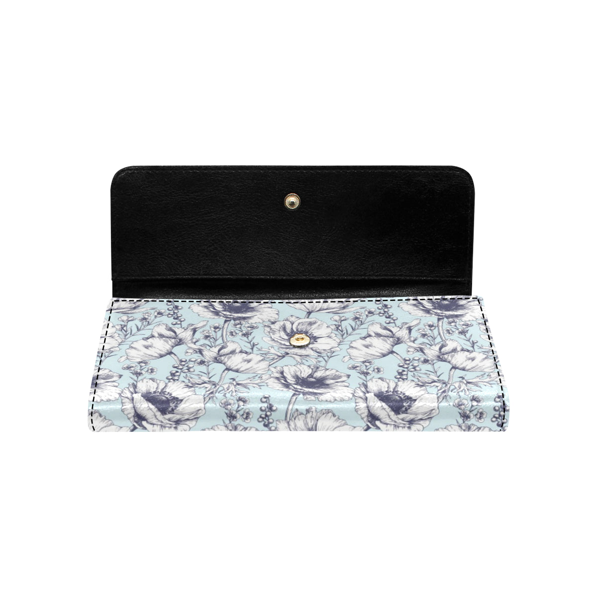 Anemone Pattern Print Design 02 Women's Trifold Wallet