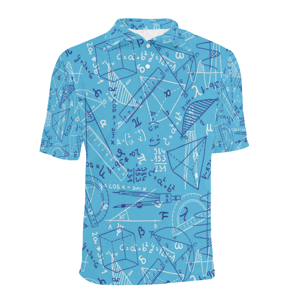 Math Pattern Print Design 02 Men Polo Shirt