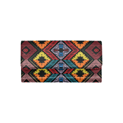 African Pattern Print Design 08 Women's Trifold Wallet