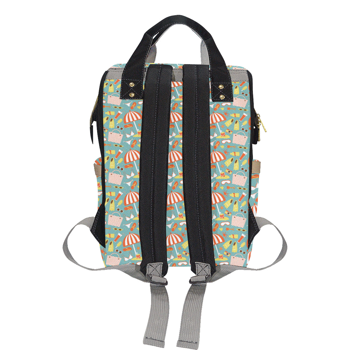Beach Scene Pattern Print Design 02 Diaper Bag Backpack